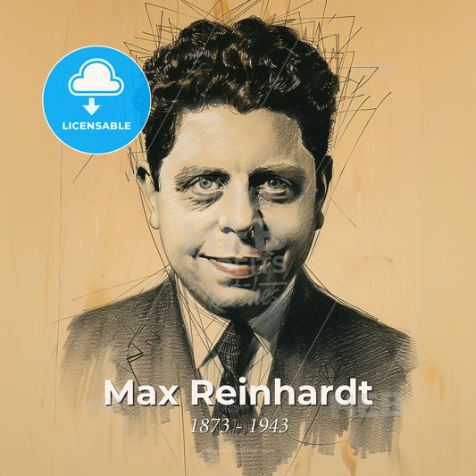 Max Reinhardt, 1873 - 1943, Austrian-born theatre director - A Drawing Of A Man Print Template