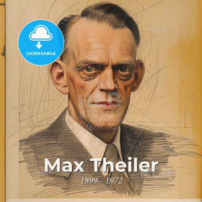 Max Theiler, 1899 - 1972, South African-American virologist - A Man In A Suit Print Template