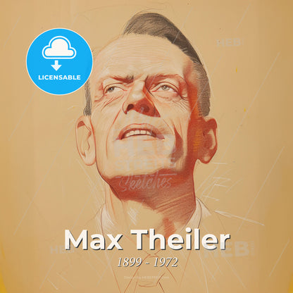 Max Theiler, 1899 - 1972, South African-American virologist - A Drawing Of A Man Print Template