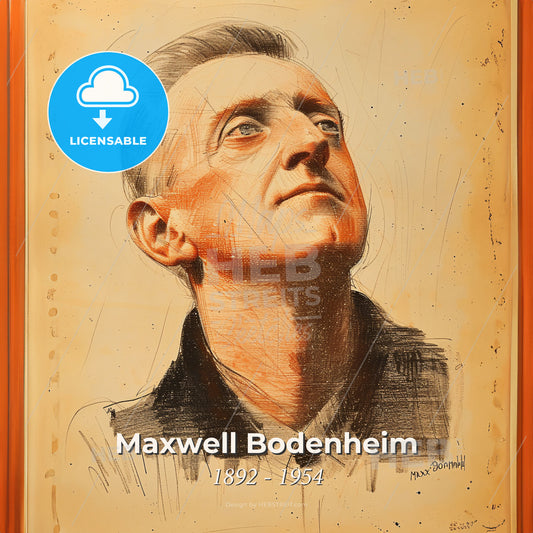 Maxwell Bodenheim, 1892 - 1954, American poet and novelist - A Drawing Of A Man Print Template