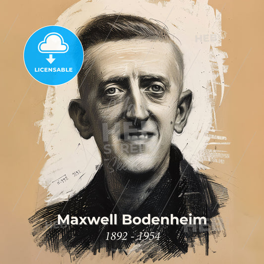 Maxwell Bodenheim, 1892 - 1954, American poet and novelist - A Drawing Of A Man Print Template