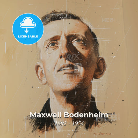 Maxwell Bodenheim, 1892 - 1954, American poet and novelist - A Drawing Of A Man Print Template