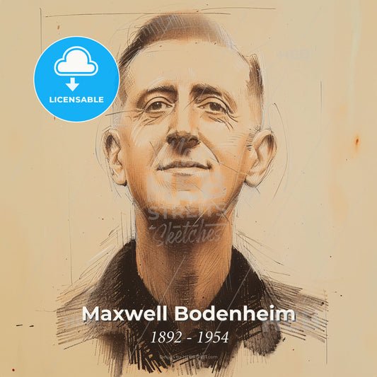 Maxwell Bodenheim, 1892 - 1954, American poet and novelist - A Drawing Of A Man Print Template