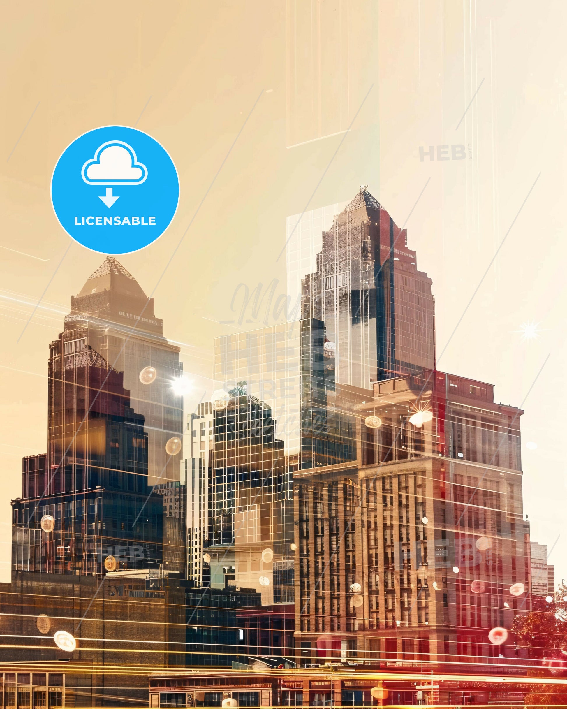 Memphis: Where Skyline and Icons Dance - A city skyline with many tall buildings