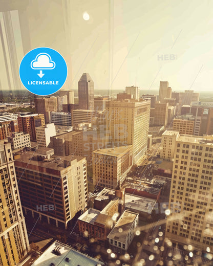 Memphis, Tennessee: City Skyline Architectural Composite Poster - A city with many tall buildings