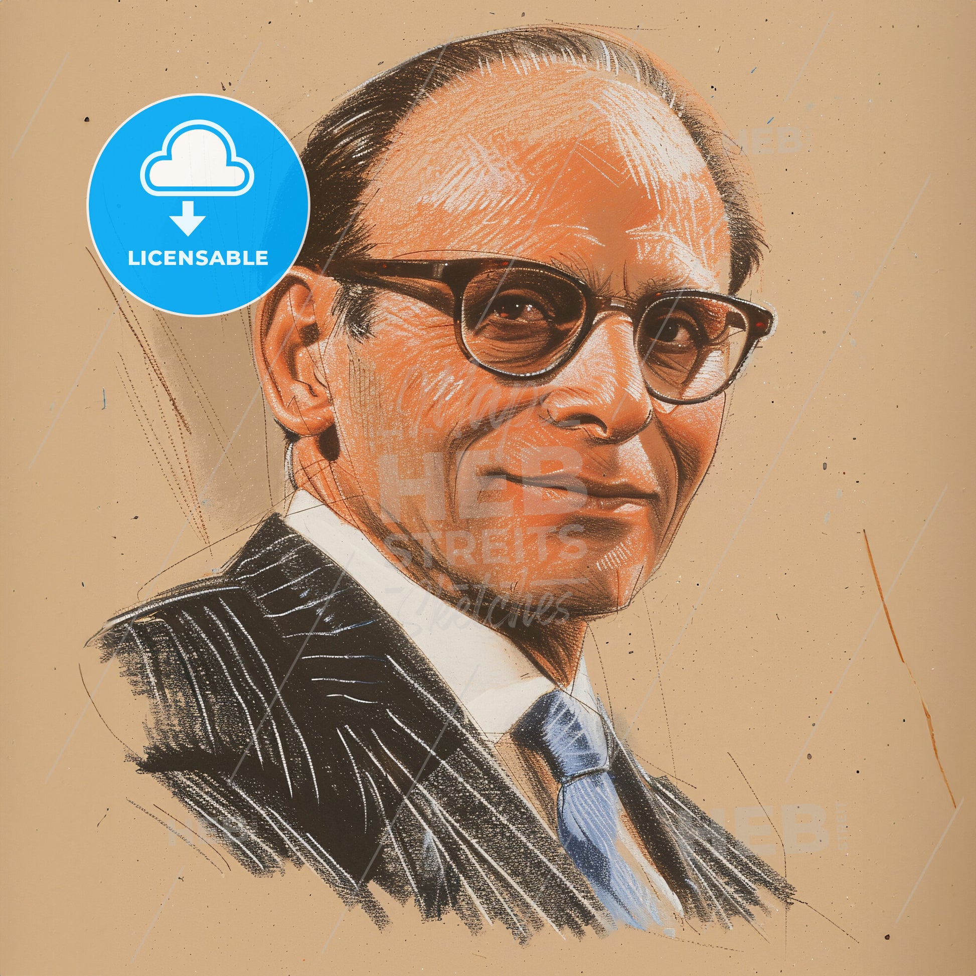 Menachem Begin, 1913 - 1992, Israeli independence leader - A Man Wearing Glasses And A Suit