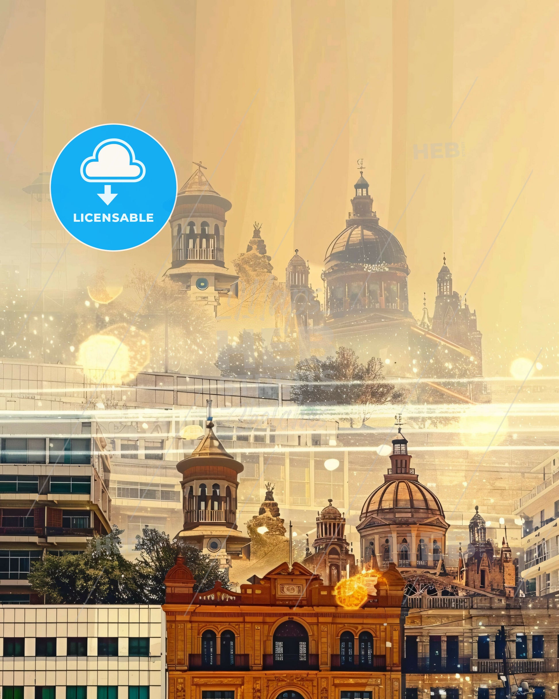 Mendoza's City Skyline Echoes of Argentina - A city with many buildings