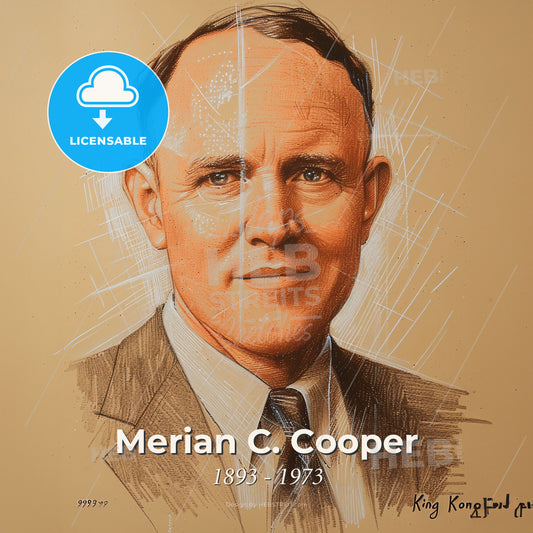Merian C. Cooper, 1893 - 1973, American explorer and filmmaker - A Man In A Suit And Tie Print Template