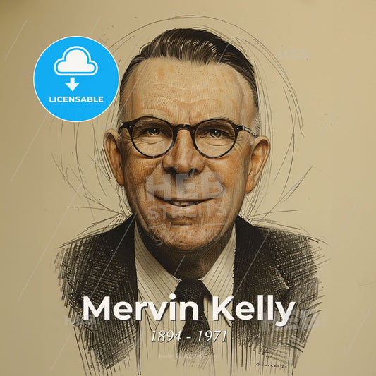 Mervin Kelly, 1894 - 1971, American physicist and engineer - A Man Wearing Glasses And A Suit Print Template