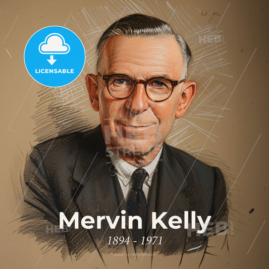 Mervin Kelly, 1894 - 1971, American physicist and engineer - A Man Wearing Glasses And A Suit Print Template