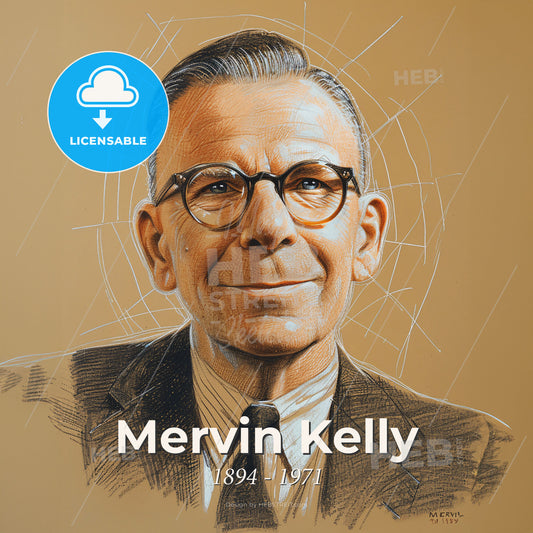Mervin Kelly, 1894 - 1971, American physicist and engineer - A Man Wearing Glasses And A Suit Print Template