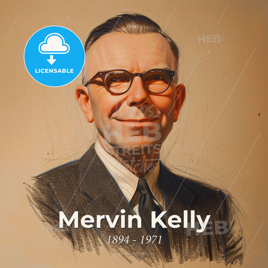 Mervin Kelly, 1894 - 1971, American physicist and engineer - A Man Wearing Glasses And A Suit Print Template
