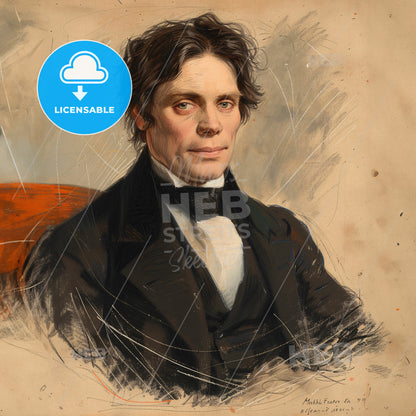 Michael Faraday, 1791 - 1867, British scientist - A Man In A Suit