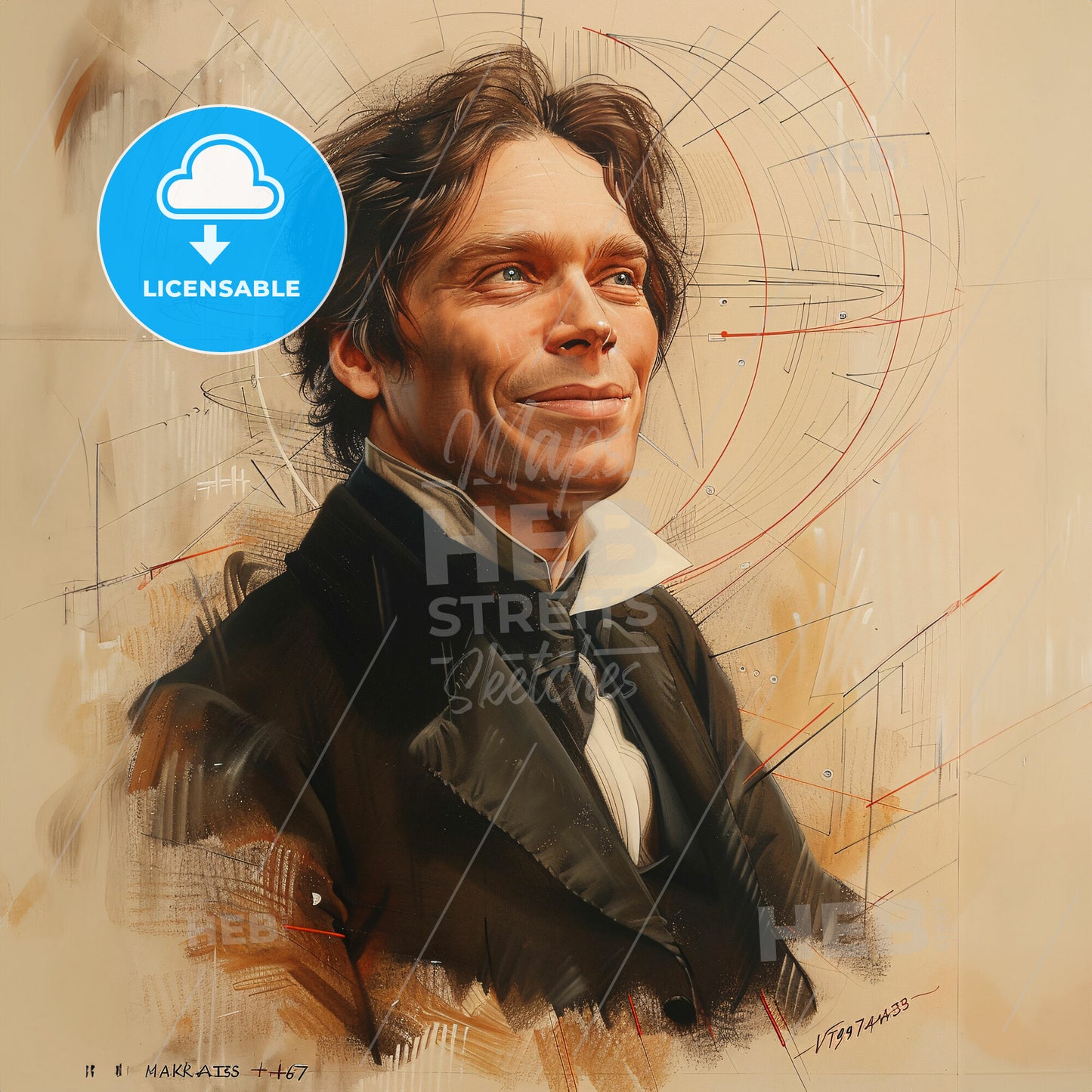 Michael Faraday, 1791 - 1867, British scientist - A Man In A Suit