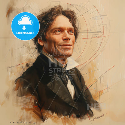 Michael Faraday, 1791 - 1867, British scientist - A Man In A Suit