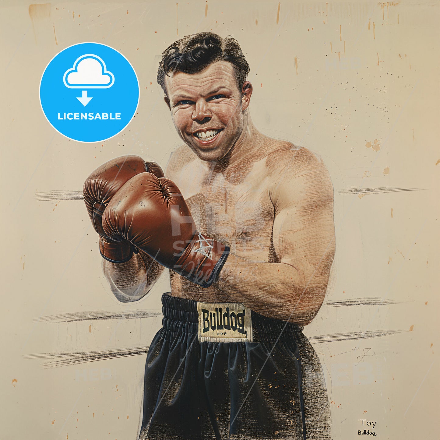 Mickey Walker, 1901 - 1981, American middleweight and welterweight boxer - A Man Wearing Boxing Gloves