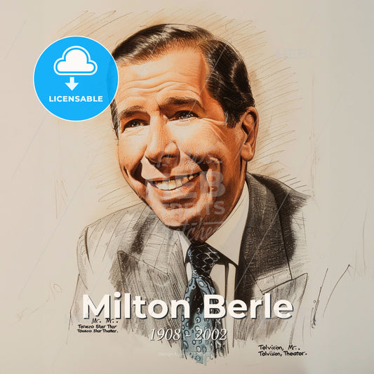 Milton Berle, 1908 - 2002, American comedian and TV host - A Man In A Suit And Tie Print Template