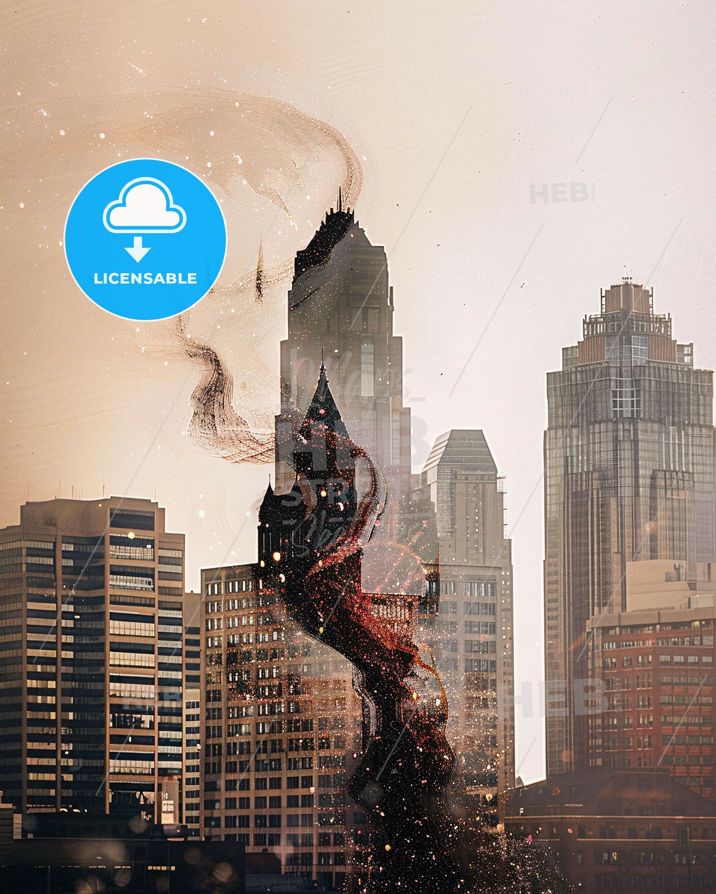 Minneapolis Skyline Symphony of Light and Architecture - A city with a tall building