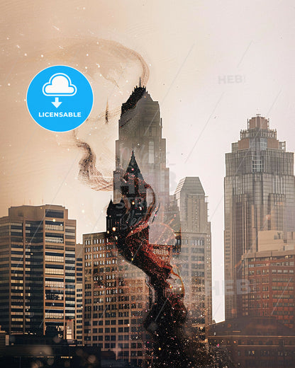 Minneapolis Skyline Symphony of Light and Architecture - A city with a tall building