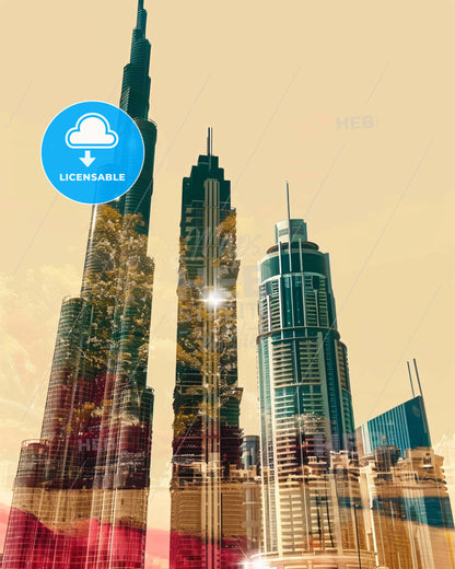 Musaffah City: The Sparkles of Dubai's Skyline - A multiple tall buildings in a city