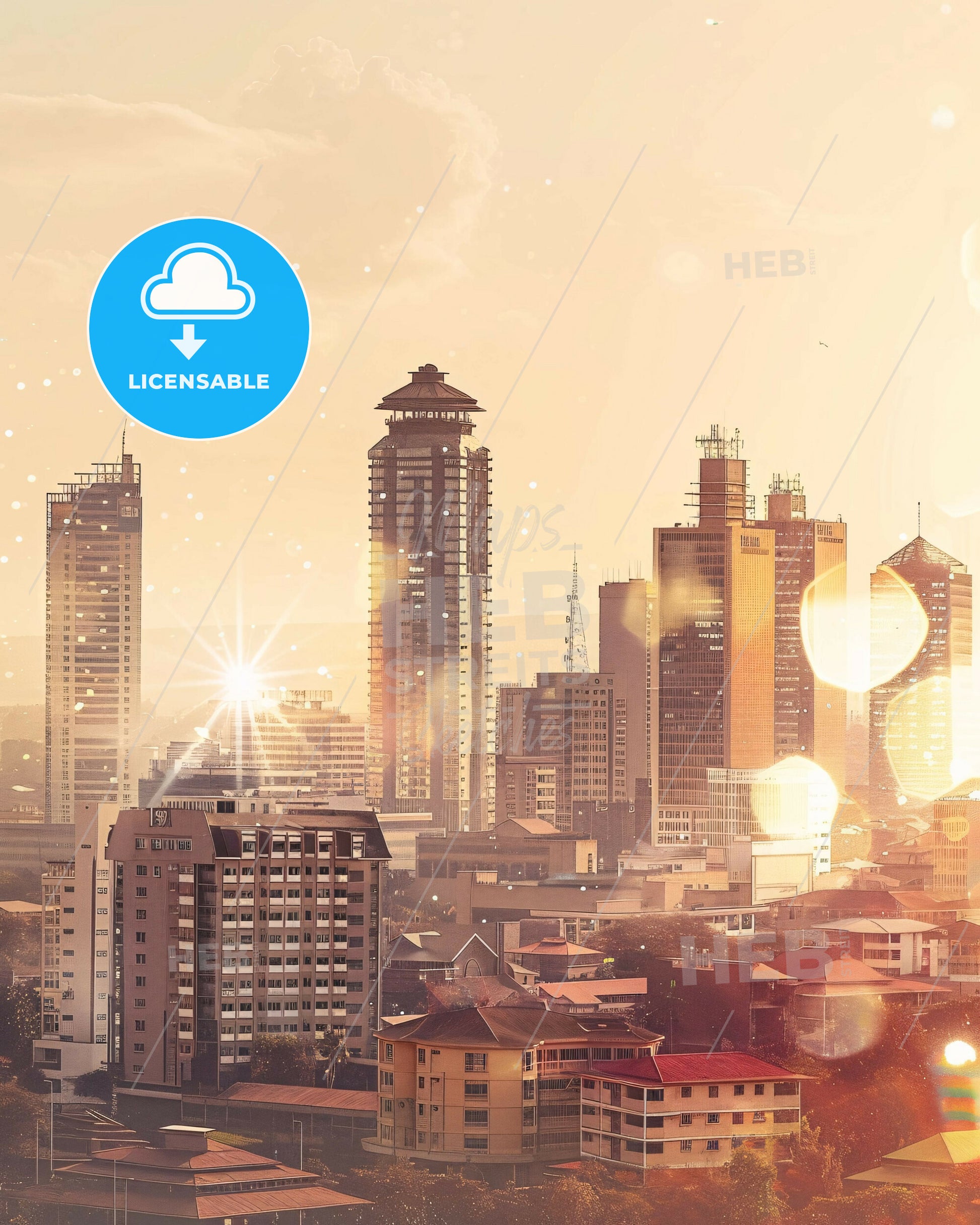 Nairobi: City of Lights and Shadows - A city with many tall buildings