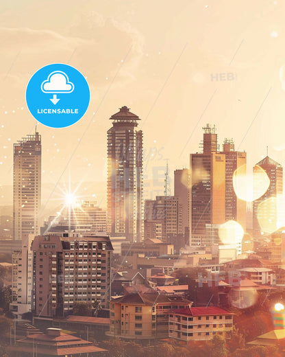 Nairobi: City of Lights and Shadows - A city with many tall buildings