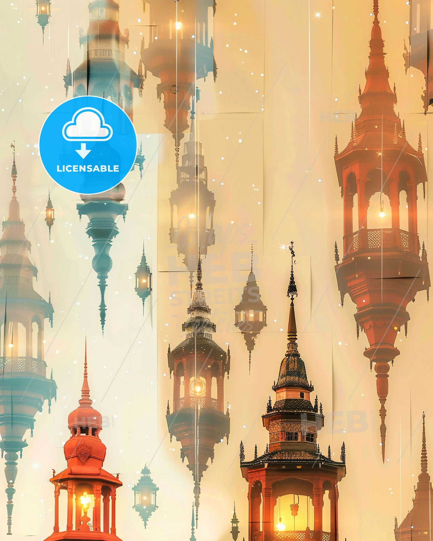 Nakhon Ratchasima Skyline Double Exposure Cityscape - A collage of a tower