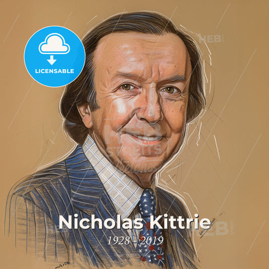 Nicholas Kittrie, 1928 - 2019, American criminologist - A Man In A Suit And Tie Print Template
