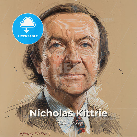 Nicholas Kittrie, 1928 - 2019, American criminologist - A Drawing Of A Man Print Template