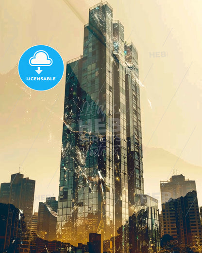 Nova Iguacu: Where City Meets Icons, Gleaming - A tall building with many windows