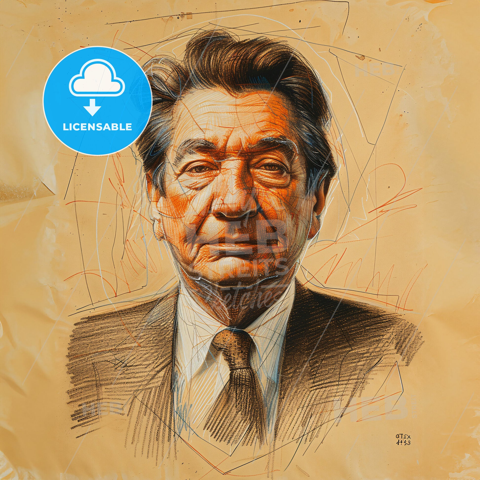 Octavio Paz, 1914 - 1998, Mexican poet - A Drawing Of A Man
