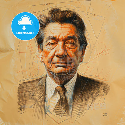 Octavio Paz, 1914 - 1998, Mexican poet - A Drawing Of A Man
