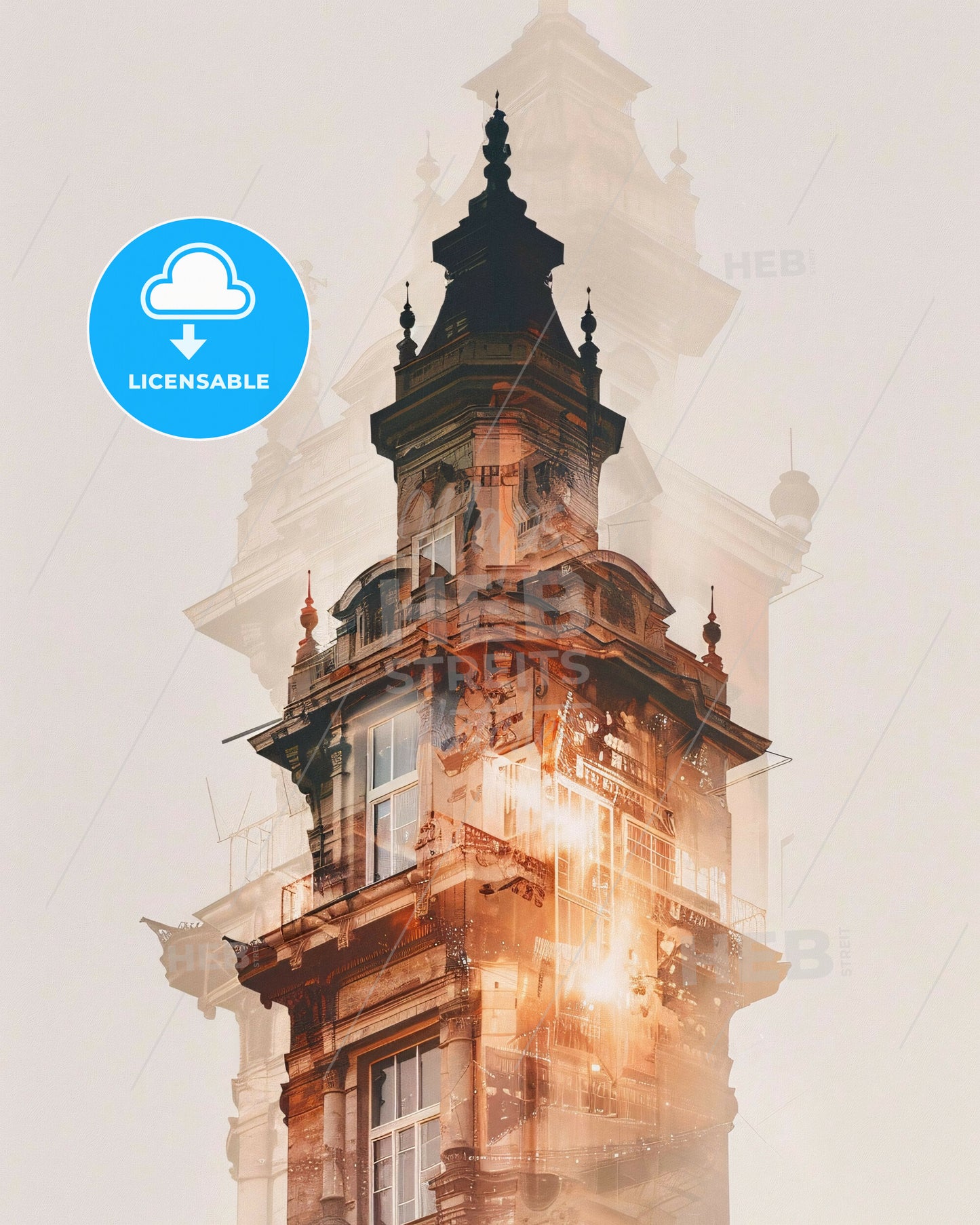 Ostrava Industrial Skyline Double Exposure - A double exposure of a building