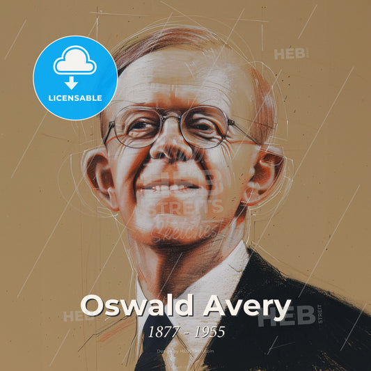 Oswald Avery, 1877 - 1955, Canadian-American physician - A Man Wearing Glasses And A Suit Print Template
