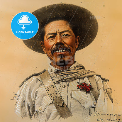 Pancho Villa, 1878 - 1923, Mexican revolutionary leader - A Man Wearing A Hat