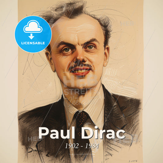 Paul Dirac, 1902 - 1984, British physicist - A Drawing Of A Man Print Template