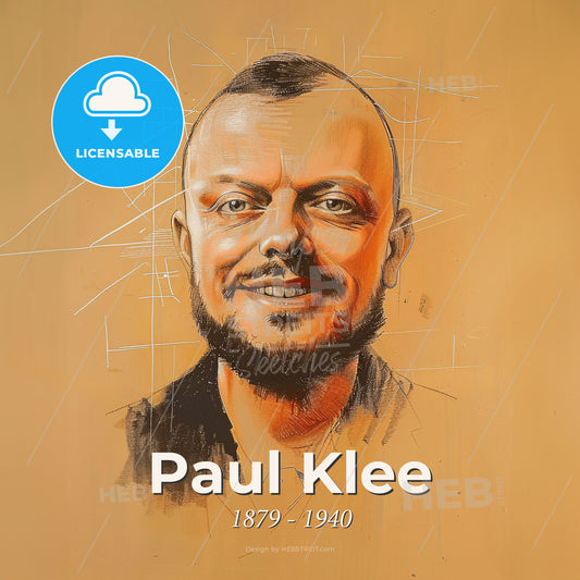 Paul Klee, 1879 - 1940, Swiss-German painter - A Drawing Of A Man Print Template