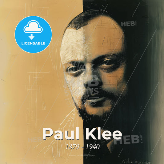 Paul Klee, 1879 - 1940, Swiss-German painter - A Man With A Beard Print Template