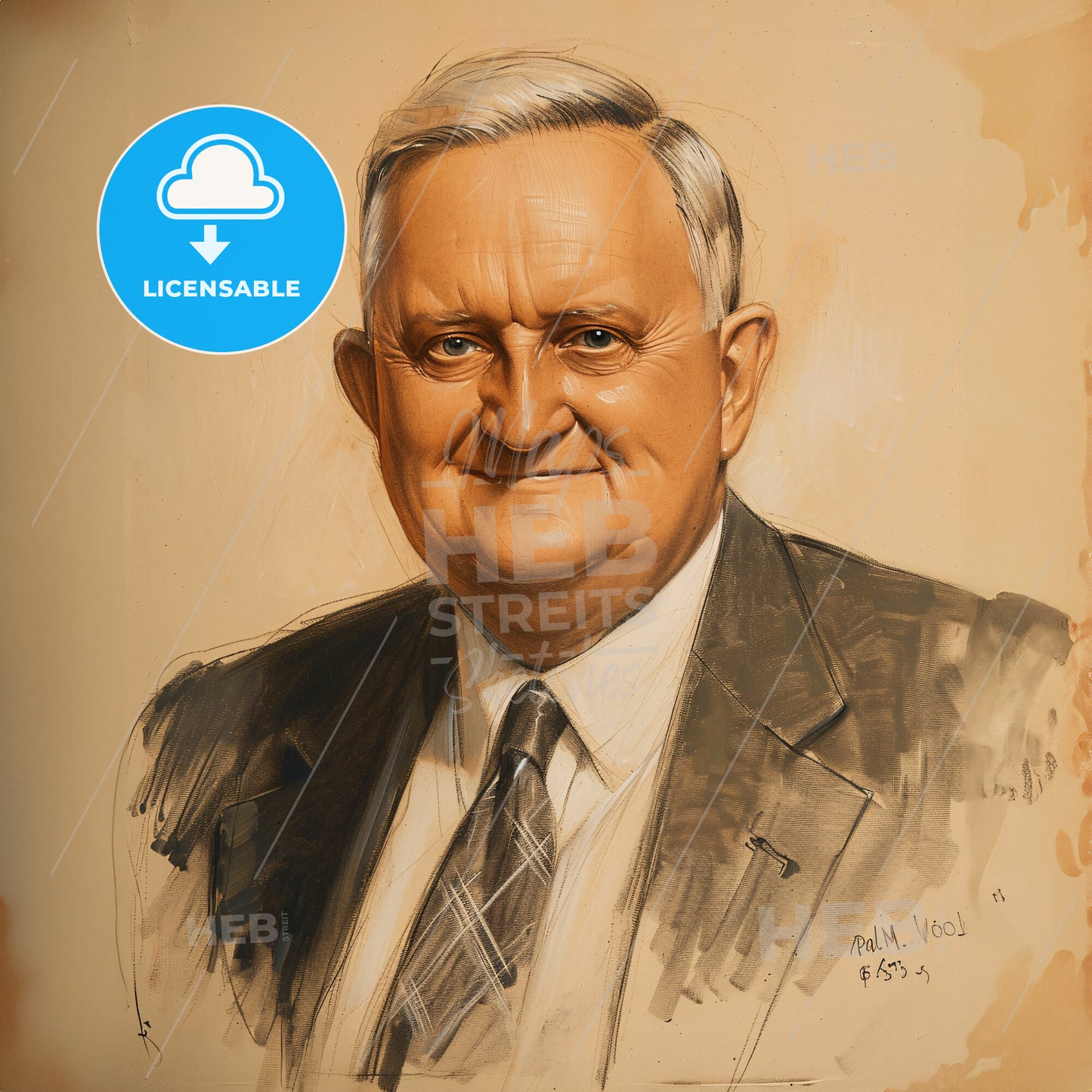 Paul M. Wood, 1894 - 1963, American anesthesiologist - A Portrait Of A Man In A Suit