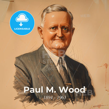 Paul M. Wood, 1894 - 1963, American anesthesiologist - A Portrait Of A Man Print Template