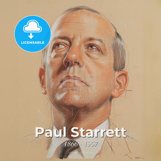 Paul Starrett, 1866 - 1957, American builder and developer - A Drawing Of A Man Print Template