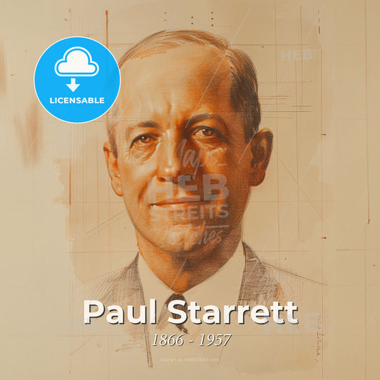 Paul Starrett, 1866 - 1957, American builder and developer - A Portrait Of A Man Print Template