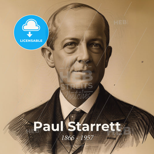 Paul Starrett, 1866 - 1957, American builder and developer - A Man In A Suit And Tie Print Template