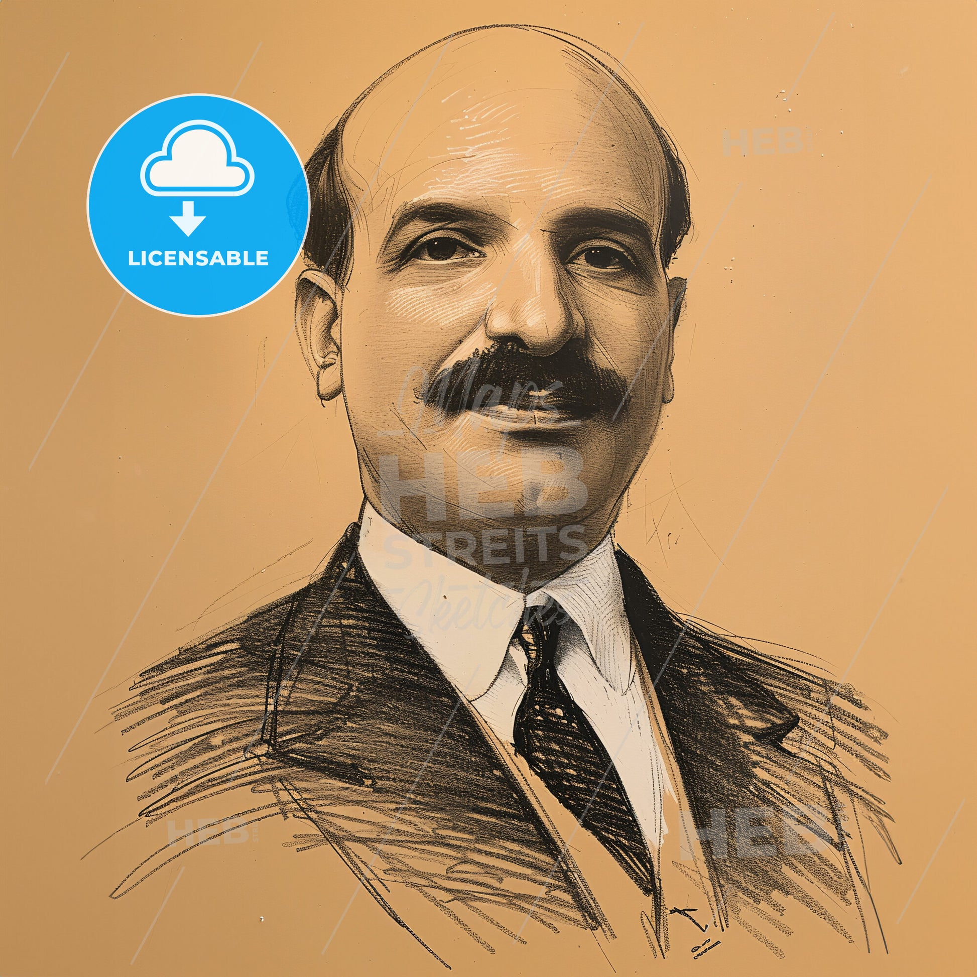 Paul Warburg, 1868 - 1932, German-American banker - A Man With A Mustache