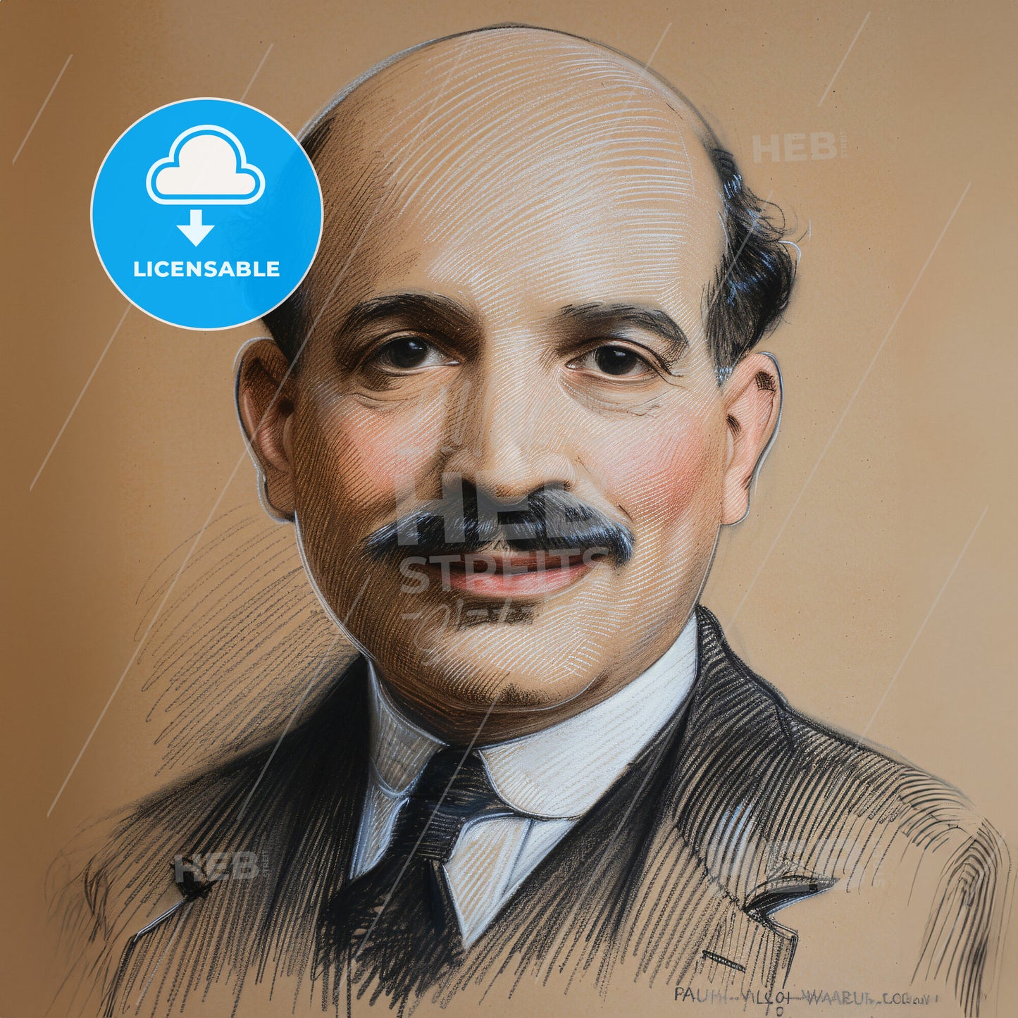 Paul Warburg, 1868 - 1932, German-American banker - A Man With A Mustache