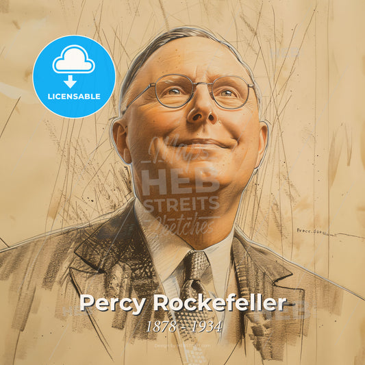Percy Rockefeller, 1878 - 1934, American banker and financier - A Man Wearing Glasses And A Suit Print Template