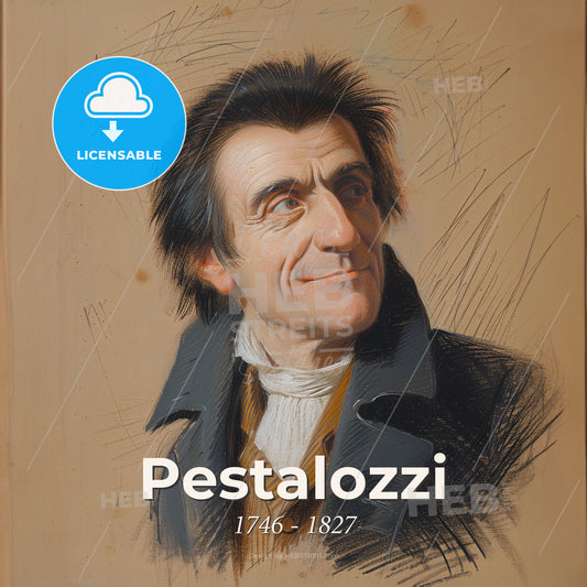 Pestalozzi, 1746 - 1827, Swiss educator - A Drawing Of A Man Print Template