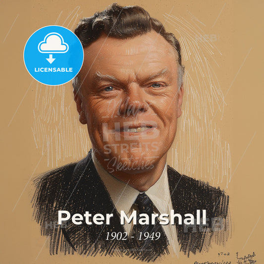Peter Marshall, 1902 - 1949, Scottish-American preacher - A Man In A Suit And Tie Print Template