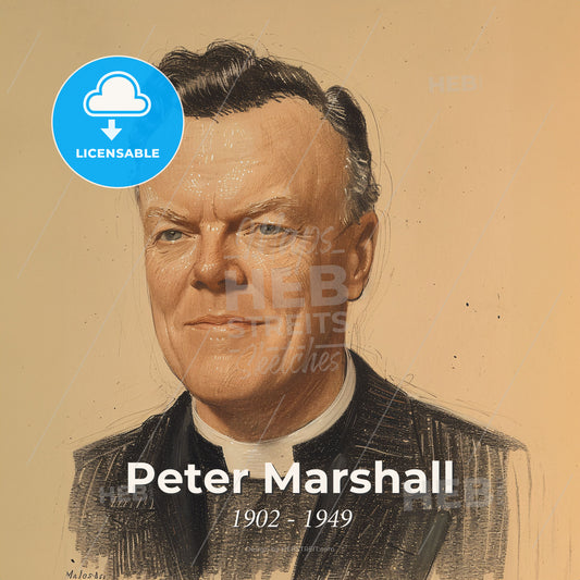 Peter Marshall, 1902 - 1949, Scottish-American preacher - A Man In A Priest's Robe Print Template