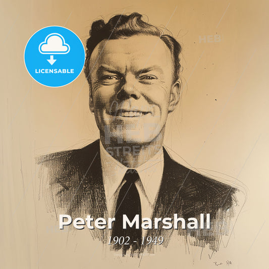Peter Marshall, 1902 - 1949, Scottish-American preacher - A Man In A Suit And Tie Print Template